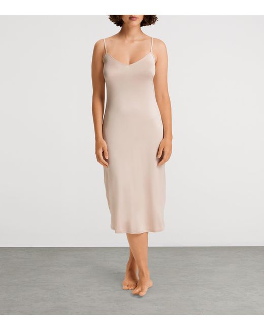 Hanro Natural Satin Midi Dress