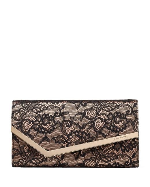 Jimmy Choo Metallic Lace Emmie Clutch Bag