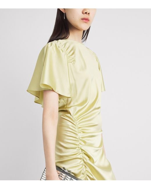 Veronica Beard Metallic Silk-Blend Huntleigh Midi Dress