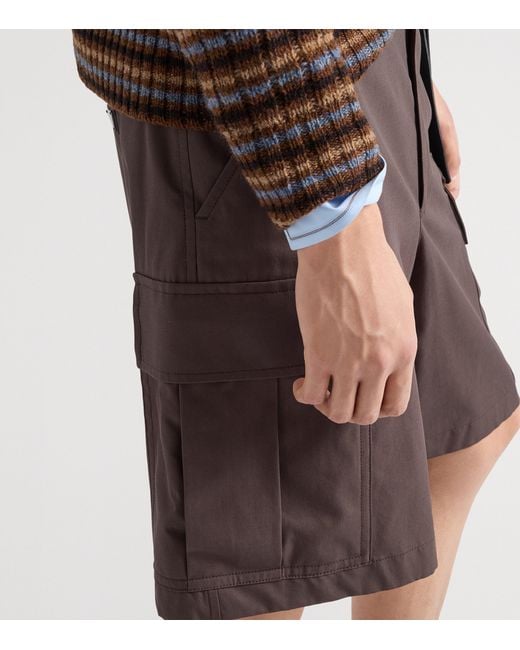 Prada Blue Cotton Tipped Shirt for men