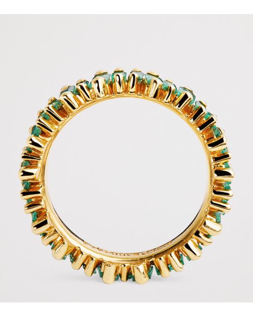 Suzanne Kalan Yellow And Emerald Bold Eternity Ring