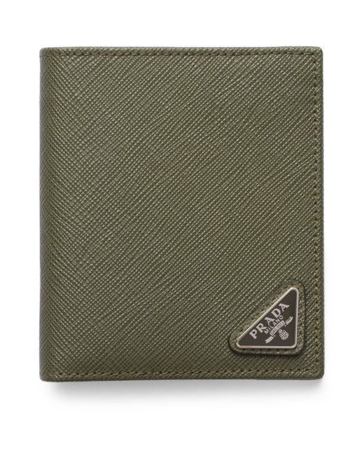 Prada Green Saffiano Leather Wallet for men