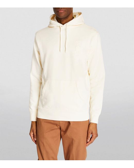 Polo Ralph Lauren White Cotton Tonal-logo Hoodie for men