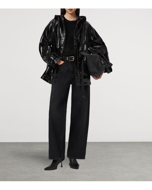 AllSaints Black Kelsie Shine Jacket