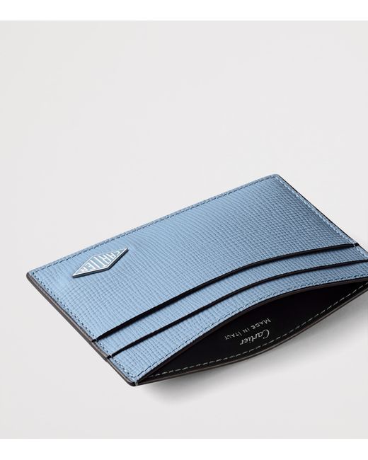 Cartier Blue Leather Losange Card Holder for men