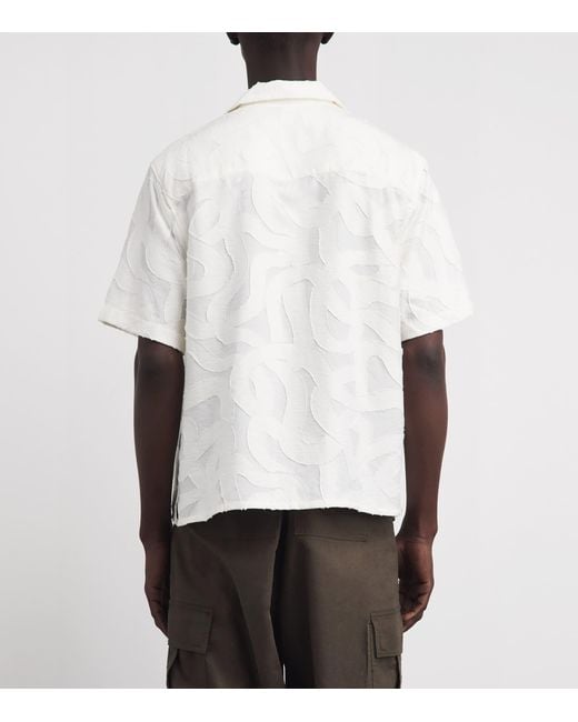 Wax London White Jacquard Curzon Shirt for men