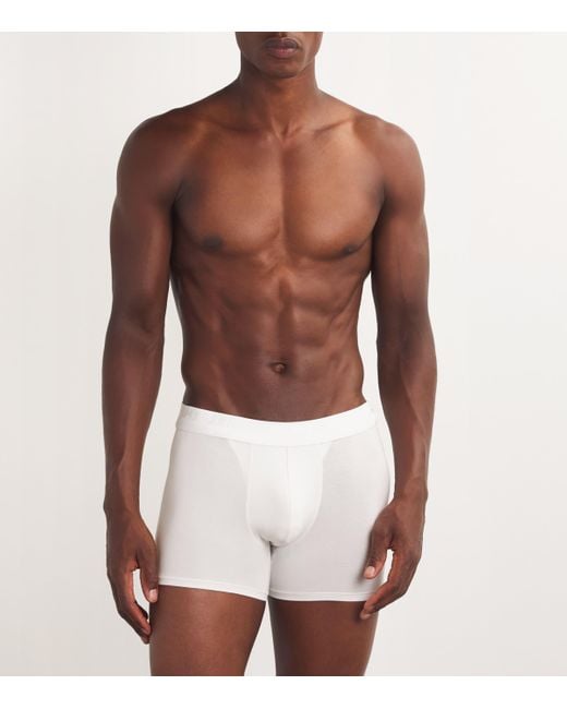Skims White Stretch Boxer Briefs for men