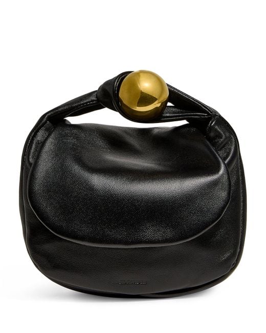 Jil Sander Black Leather Sphere Top-Handle Bag