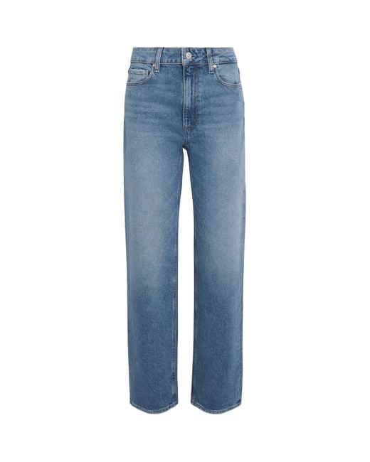 PAIGE Blue Stevie High-Rise Straight Jeans