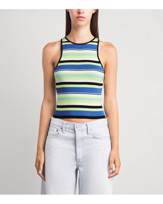 Toccin Blue Cotton Avery Tank Top