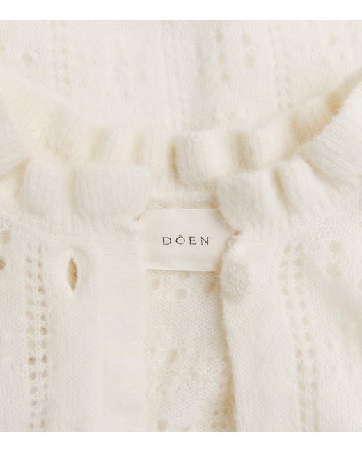 Doen White Alpaca-Blend Claudie Cardigan