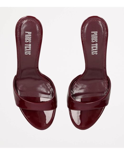 Paris Texas Red Patent Leather Lidia Mules 70