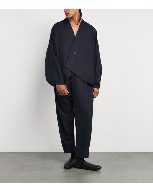Issey Miyake Blue Swing Trapeze Jacket for men