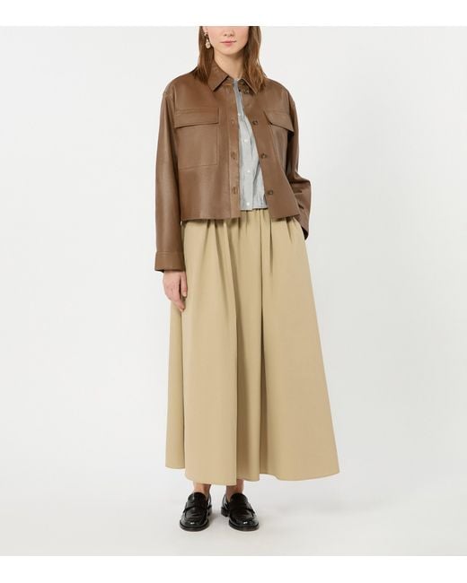 Weekend by Maxmara Natural Cotton A-Line Skirt