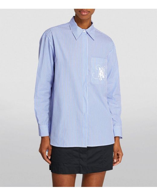 MAX&Co. Blue Cotton Striped Shirt