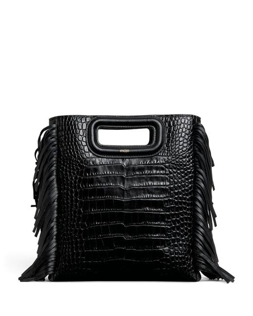 Maje Black Leather M Cross-Body Bag