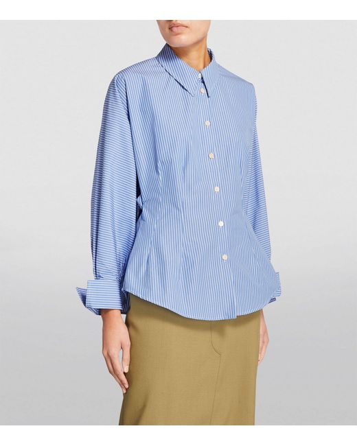 Palmer//Harding Blue Striped Solo Shirt