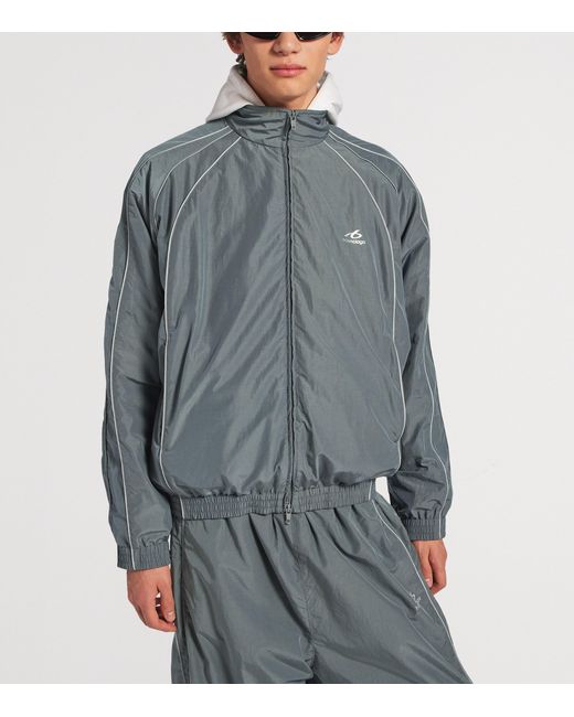 Balenciaga Gray Technical Zip-Up Jacket for men