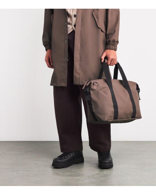 Rains Brown Small Waterproof Hilo Weekend Bag for men