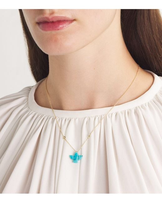 Jacquie Aiche Blue Baby, Diamond And Thunderbird Necklace