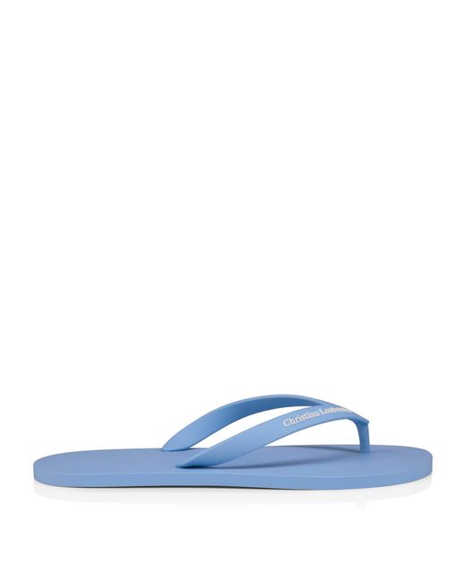Christian Louboutin Blue The Summer Flat Rubber Sandals for men