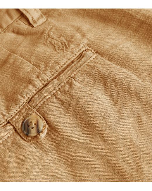 Polo Ralph Lauren Natural Linen-cotton Straight Trousers for men