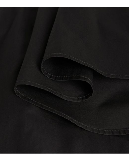 Max Mara Black Flutter-sleeve Sospiro Dress