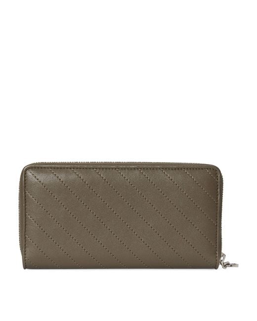Gucci Gray Leather Blondie Zip-around Wallet
