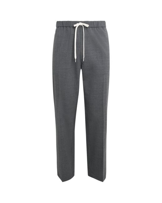 MM6 by Maison Margiela Gray Drawstring Straight Tailored Trousers for men