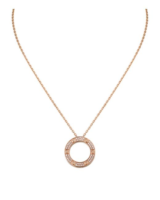 Cartier Metallic And Diamond Love Necklace