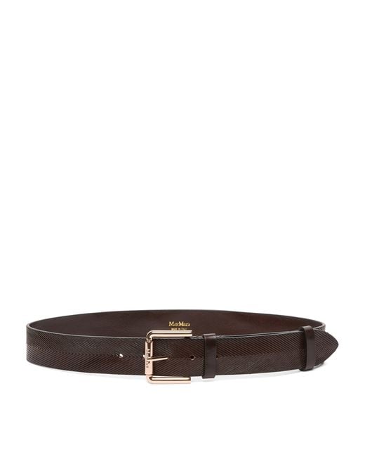 Max Mara Brown Leather Belt