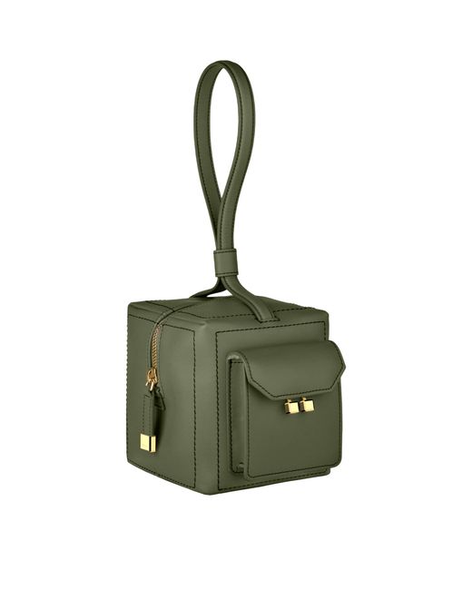 Chopard Green Mini Leather Ice Cube Top-Handle Bag