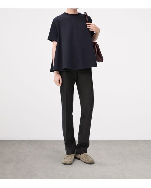 Loewe Blue Cotton-Blend Trapeze Top