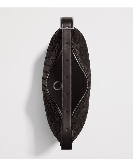 Bottega Veneta Black Deerskin Traveller Cross-Body Bag for men