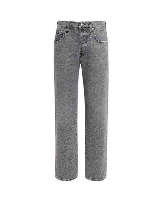 Citizens of Humanity Gray 90's French High-Rise Straight Jeans
