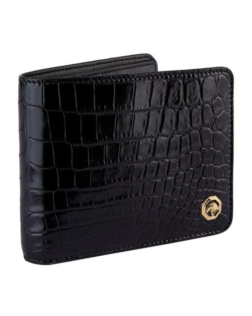 Stefano Ricci Black Eagle Crocodile Leather Wallet for men
