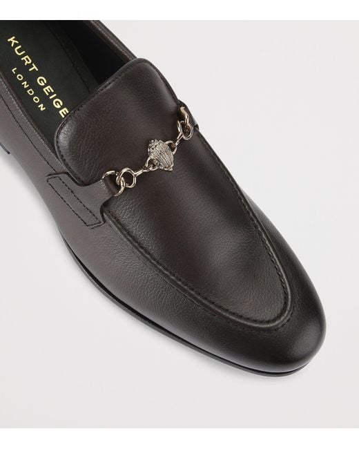 Kurt Geiger Black Leather Alton Loafers for men