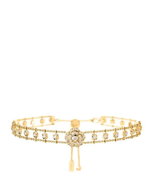 Chanel Metallic And Diamond Bouton De Camélia Supple Choker