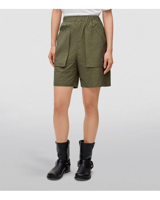 Loewe Green X Paula's Ibiza Patch Pocket Shorts