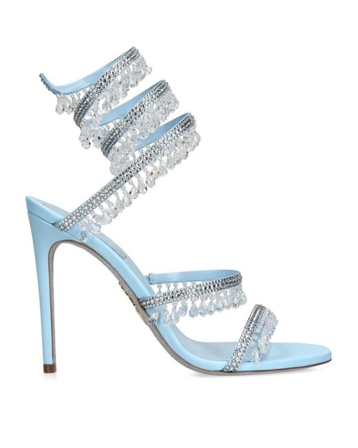 Rene Caovilla Blue Chandelier Heeled Sandals 105