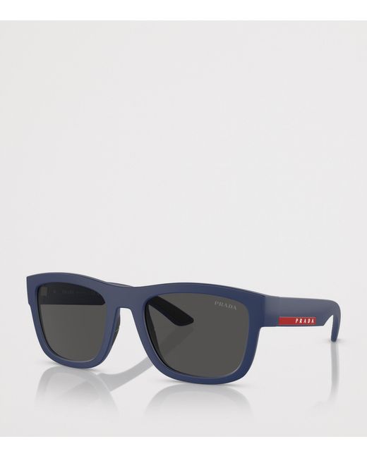 Prada Linea Rossa Gray Nylon Pillow Sunglasses for men