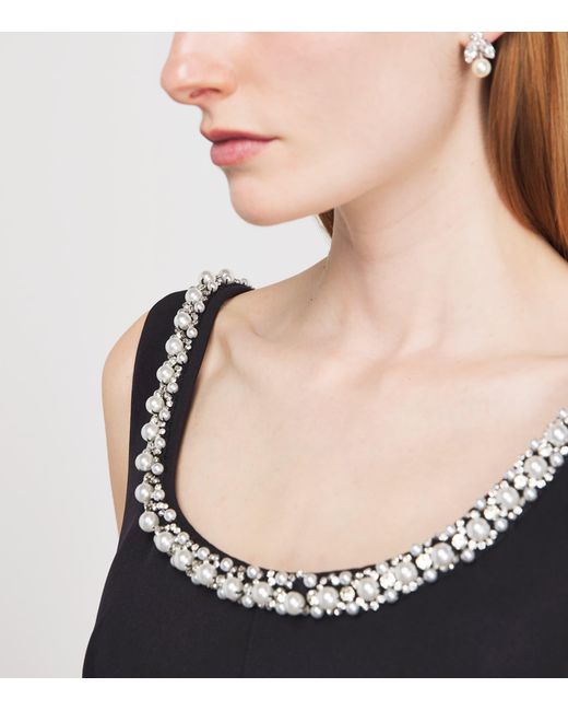 Roland Mouret Black Sleeveless Embellished Gown