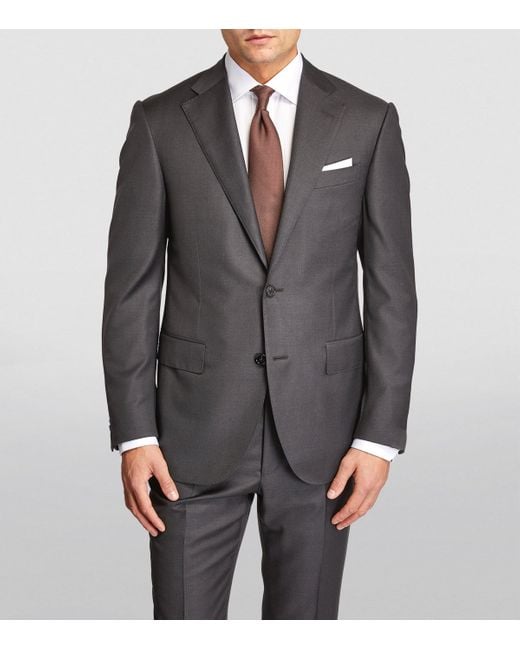 Corneliani Gray Virgin Wool 2-Piece Suit for men