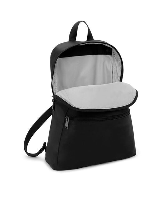 Tumi Black Just In Case Double-zip Branded Nylon Backpack