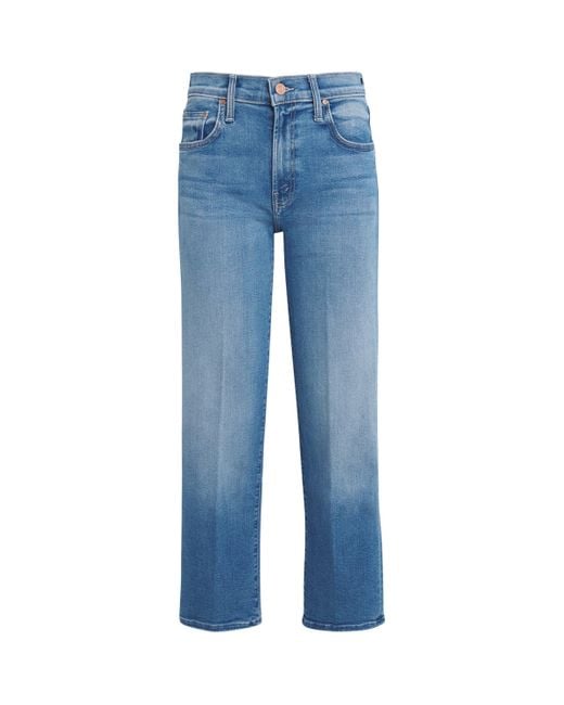 Mother Blue The Rambler Zip Ankle Jeans