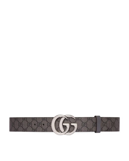 Gucci White Reversible Gg Marmont Belt for men