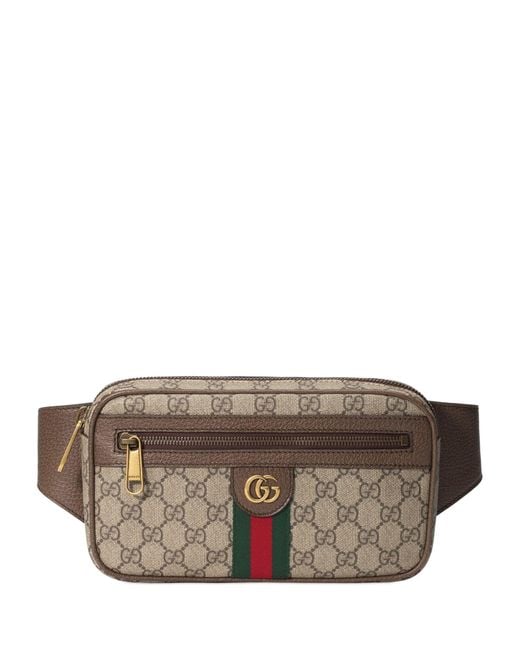 Gucci Brown Leather Ophidia Gg Belt Bag for men