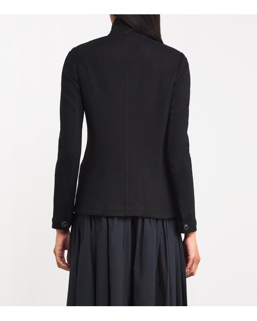 Rag & Bone Black Wool Stand-Collar Slade Blazer