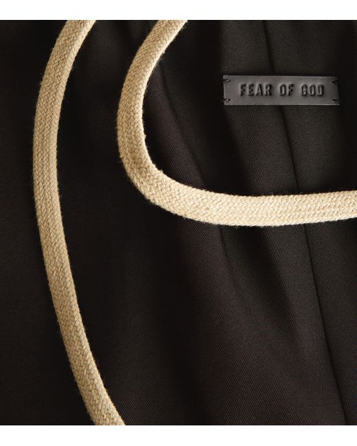Fear Of God Black Silk-wool Drawstring Shorts for men