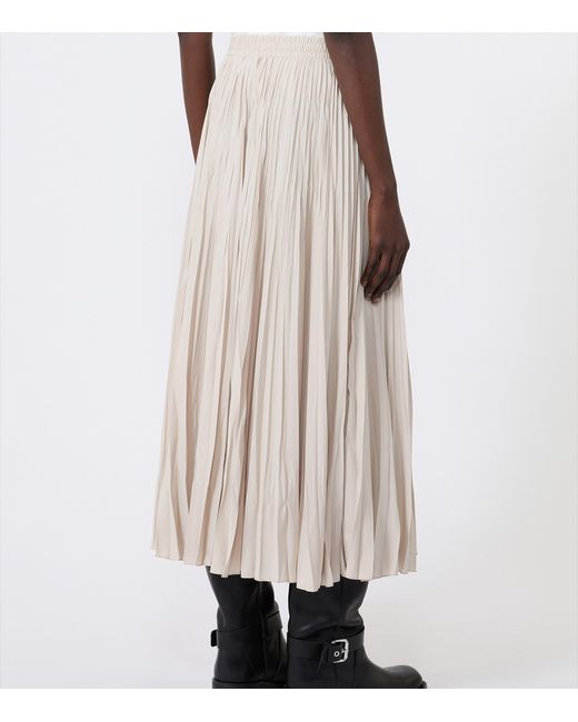 Weekend by Maxmara White Pleated A-Line Skirt